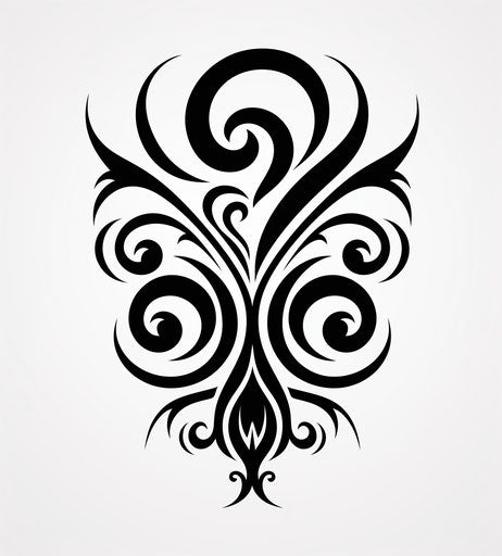 Free tribal design logo for tattoo ideas on white background