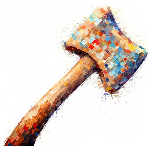 Illustration in the style of Impressionistic Art, on white background