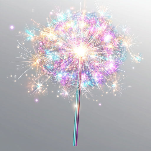 Realistic New Year's Eve Sparklers Clipart, high-res, isolated