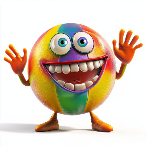 Inspiring Beach Ball Caricature Clipart for Educational Materials