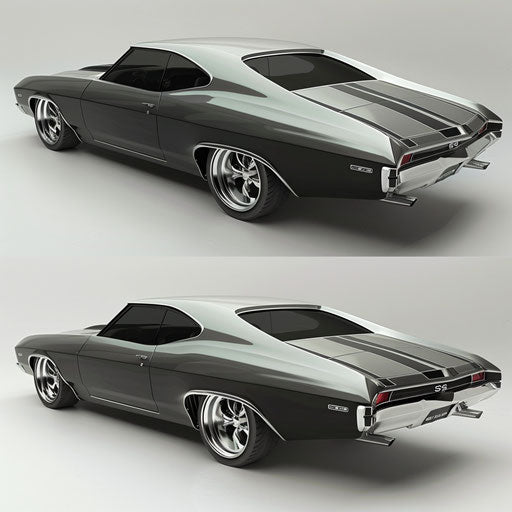1969 Chevrolet Chevelle SS with futuristic minimalist design