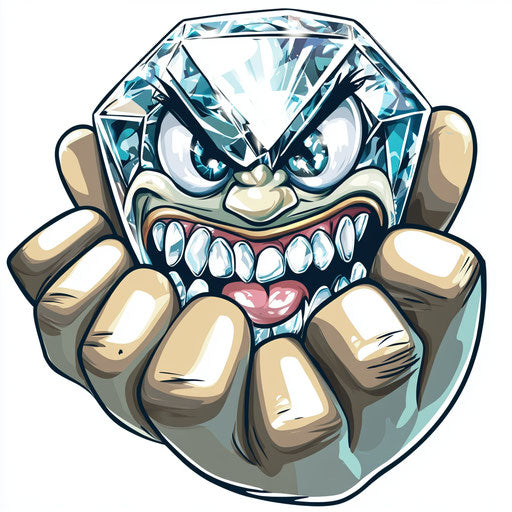 Intriguing Diamond Ring Caricature Clipart for Book Illustrations