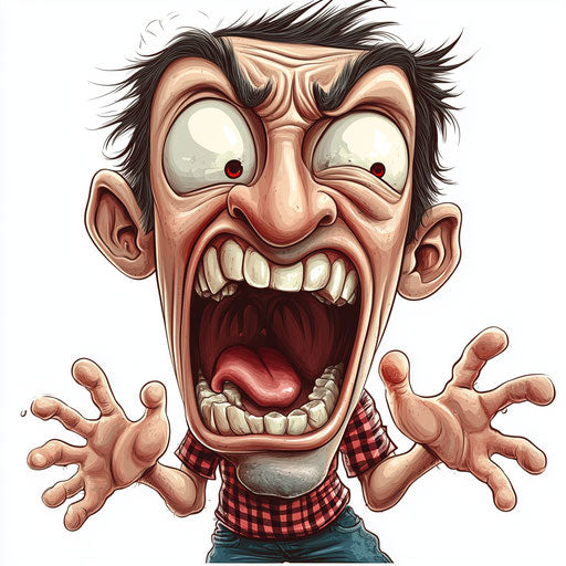 Humorous caricature of a Monday caricature with human characteristics