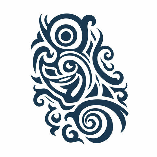 A Maori symbol on white background