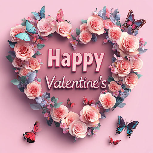 Floral bouquet with pink and red roses in heart shape