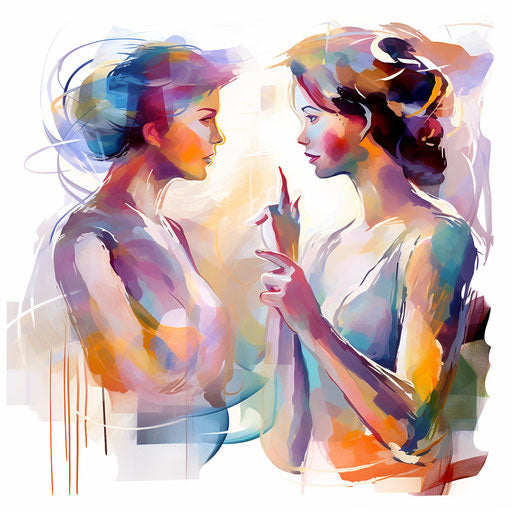 Impressionistic Art communication clipart on white background