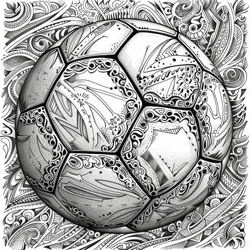 Intricately designed soccer ball