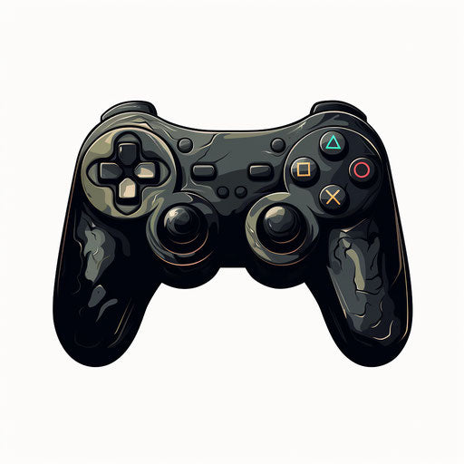 Video game controller in the style of Chiaroscuro Art
