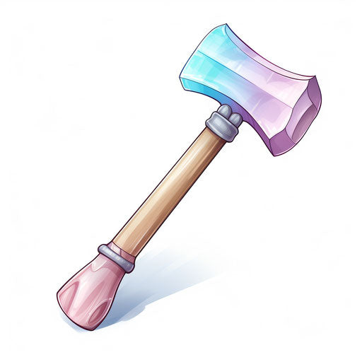 Hammer clipart in the style of Pastel Colors Art