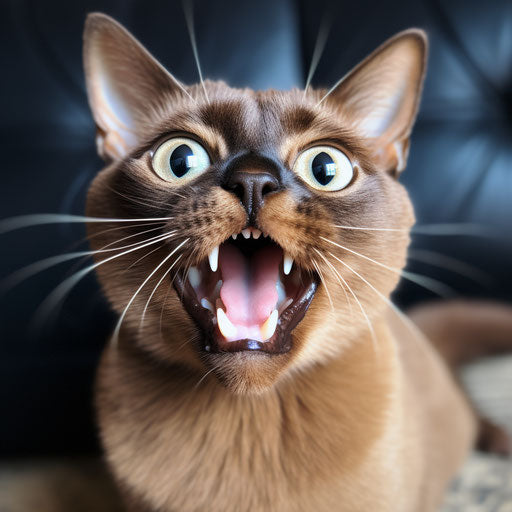 Burmese cat meowing