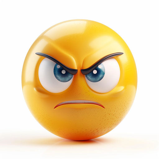 Angry emoticon face in underexposure: avocadopunk, emotive allegories