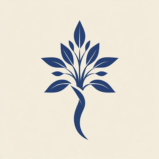 Abstract tree of life symbol with modern typography