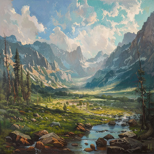 Landscape in the rocky mountains