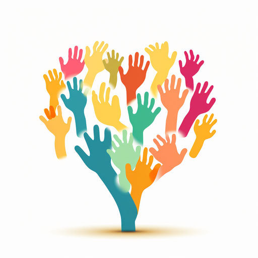 Volunteer in Pastel Colors Art style, on white background