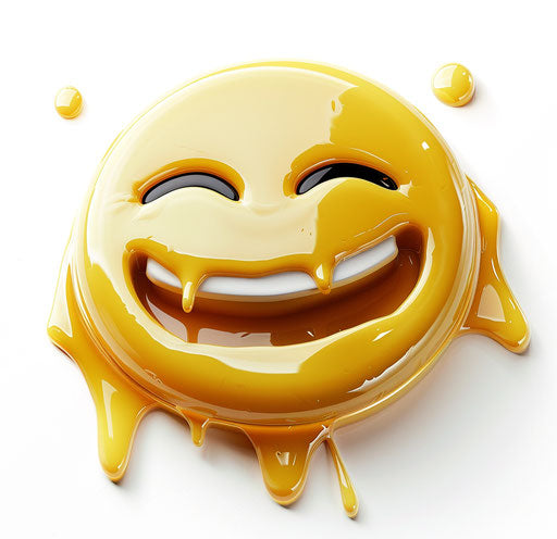 Laughing emoji with tears, angura kei style