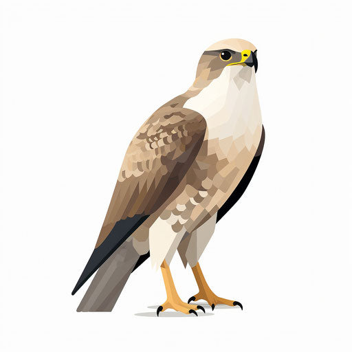 Minimalist style falcon clipart on white background