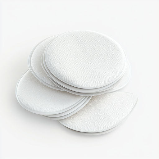 3D Cotton Pads on white background, realistic style, isolated clipart