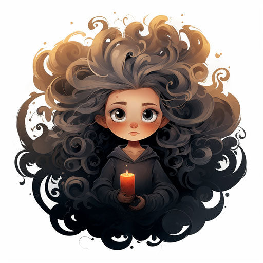 Hocus pocus clipart in Chiaroscuro Art style on white background