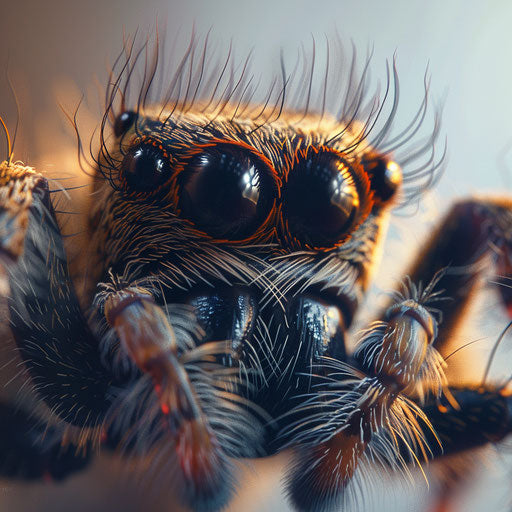 Portrait of a cute spider with a friendly expression