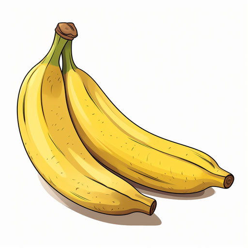 Banana clipart in the style of Pastel Colors Art, on a white background