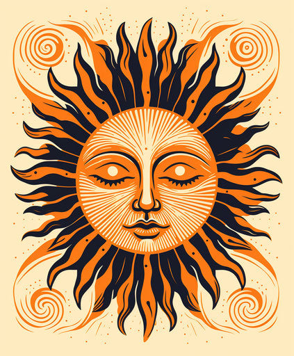 The sun's face in esoteric spiritual mythology