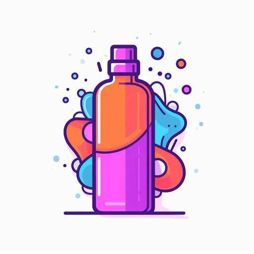 Minimalist style shampoo clipart on white background