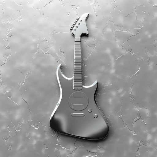 Realistic you rock clipart on flat metallic silver background