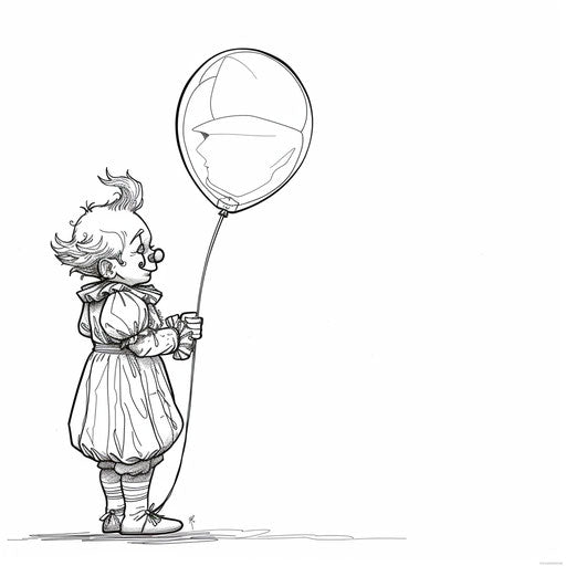 Clown inflating a balloon