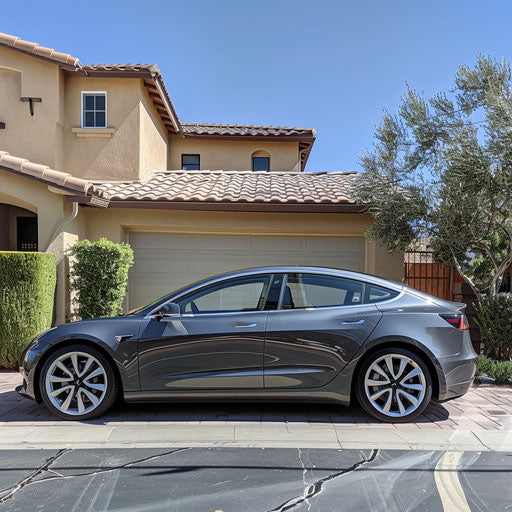 Side view of the Tesla Model 3