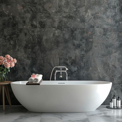 Realistic bath clipart with refined elegance