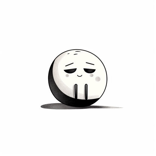 Bored clipart in Minimalist style, on white background