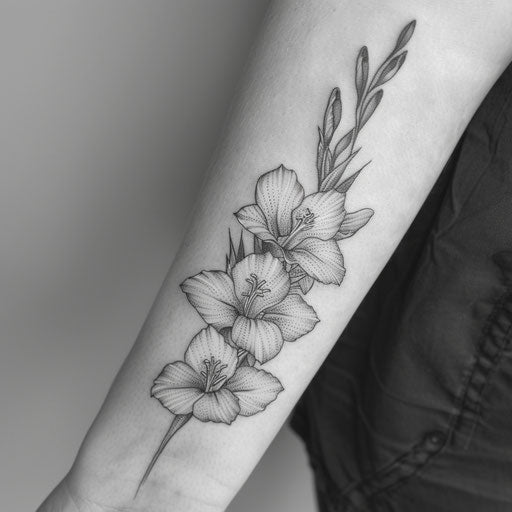 Vibrant Gladiolus Tattoo Design Pack