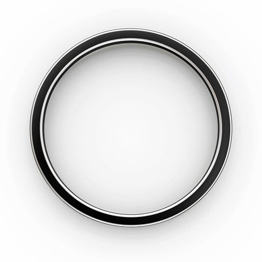 Circle clipart in photo realistic style on white background, modern design and realistic lighting