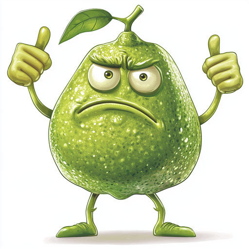 High-Quality Lime Caricature Clipart for Dynamic Content