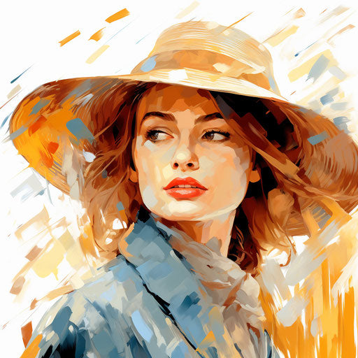 Retro clipart in the style of Impressionistic Art, on a white background