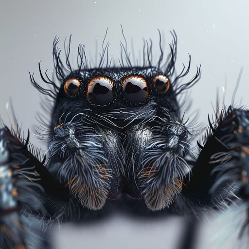 Portrait of a cute spider with a friendly expression