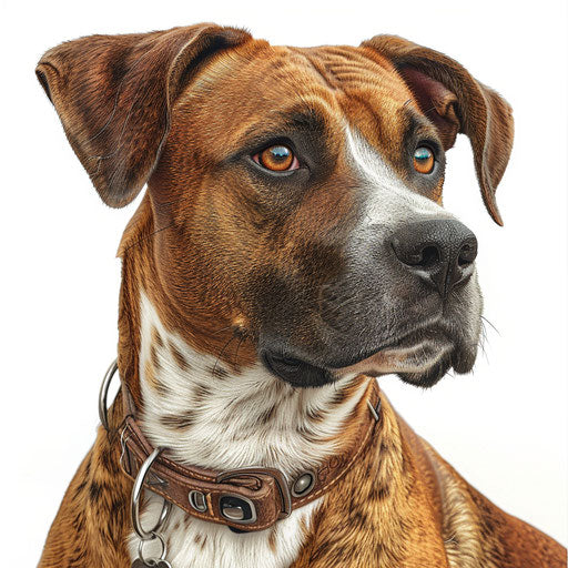 Photo realistic dog clipart on flat white background