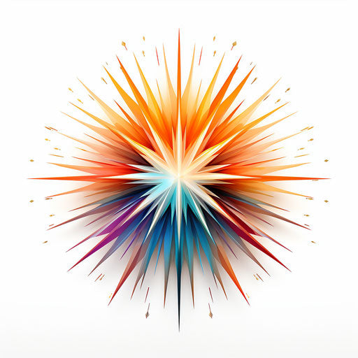 Vibrant illustration in the style of Chiaroscuro Art, on white background