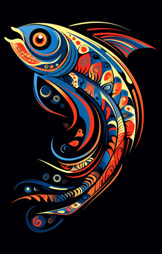 Tribal design fish with tattoo csp81003790