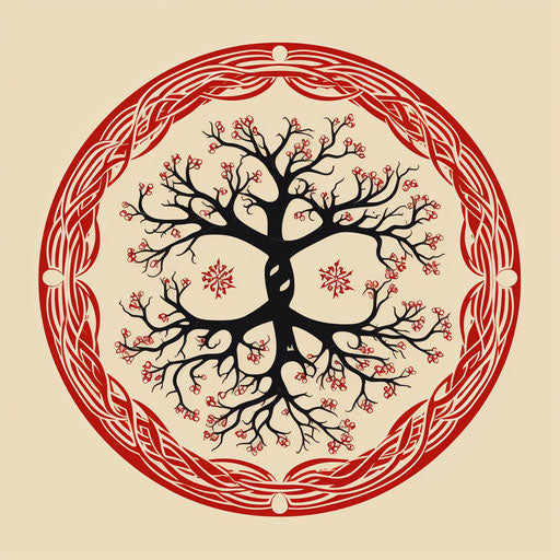 Symbols of Korean cross in Korea, red threads style