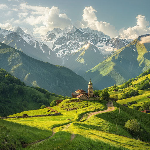 Lush green valleys, expansive views in summer