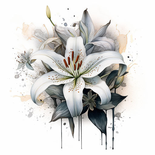 Lily star tattoo artwork