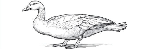 Simple goose coloring book page 3:1