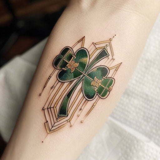 Vivid Shamrock Tattoo Vector Art