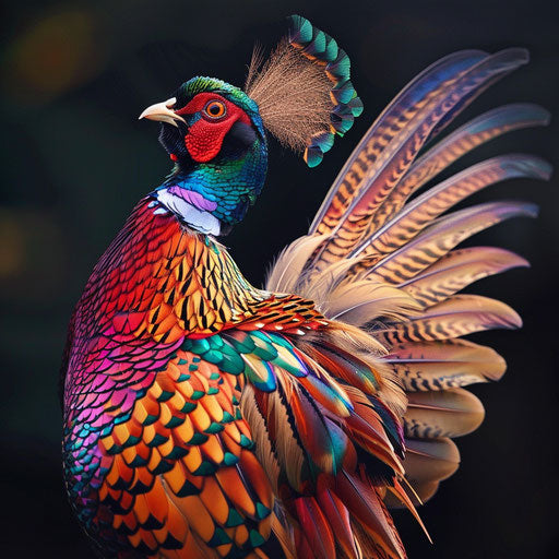 Pheasant bird with colorful feathers