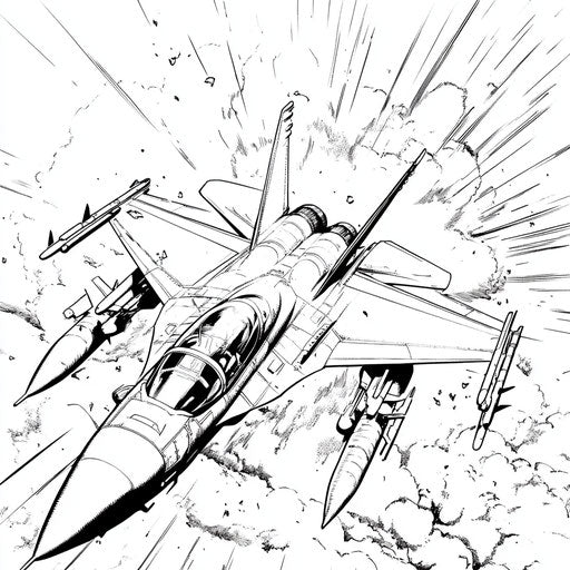 Fighter Jet Coloring Pages Art to Color