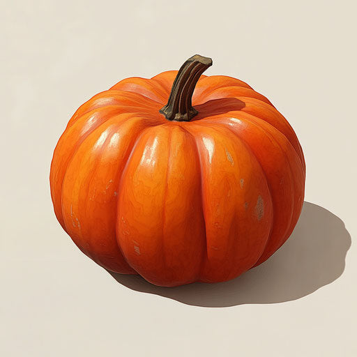 3D Halloween pumpkin with a flat white background, isolated clipart