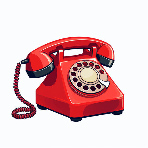 Minimalist phone clipart on white background