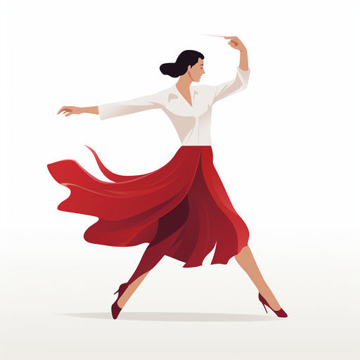 Minimalist style dance clipart, on a white background