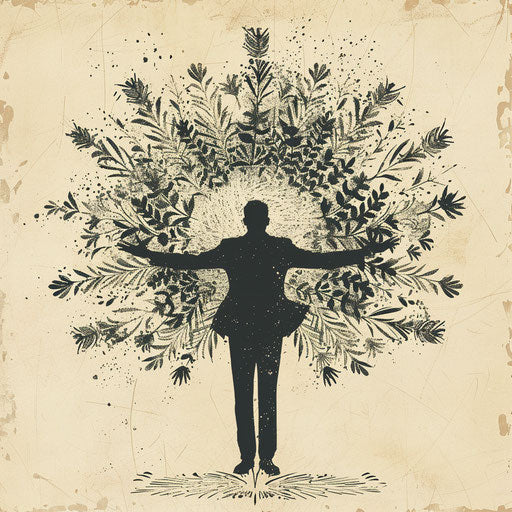 Photo-realistic quality leadership clipart on a flat beige background